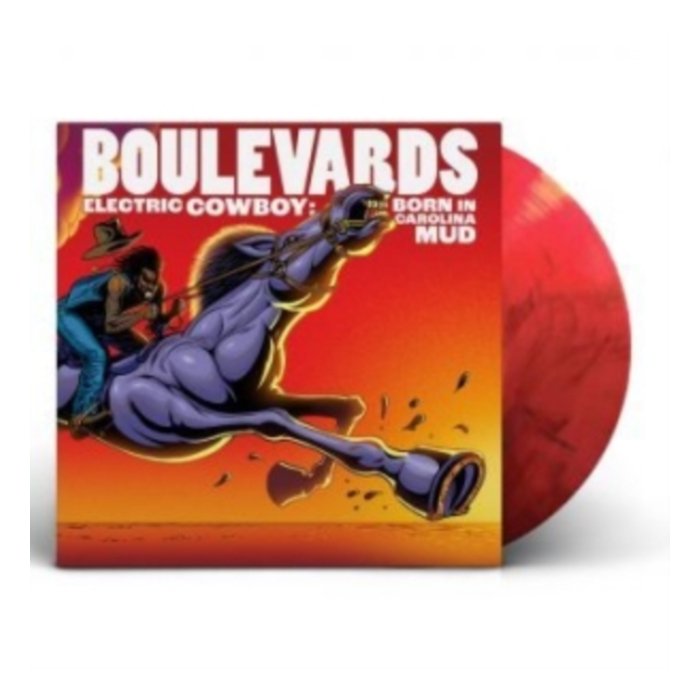 BOULEVARDS - ELECTRIC COWBOY: BORN IN CAROLINA MUD (RED & BLACK SWIRL VINYL) (I)