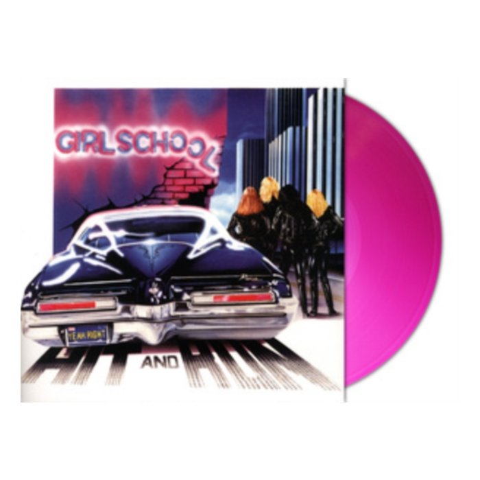 GIRLSCHOOL - HIT & RUN (STRAWBERRY PINK VINYL)