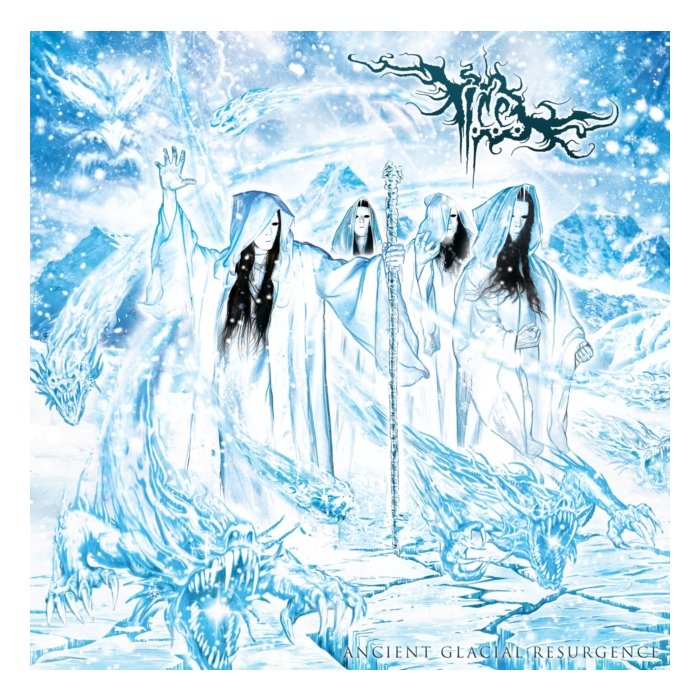 IMPERIAL CRYSTALLINE ENTOMBMENT I.C.E - ANCIENT GLACIAL RESURGENCE (BLUE MERGE HEAVY VINYL W/ WHITE SPLATTERS)