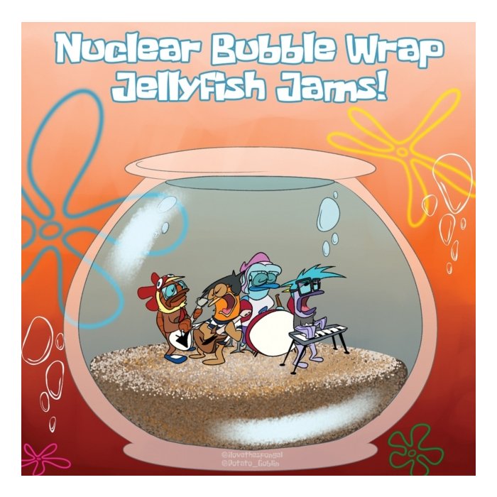 NUCLEAR BUBBLE WRAP - JELLYFISH JAMS (SPONGEBOB) (LIME GREEN/WHITE/BROWN VINYL) (I)