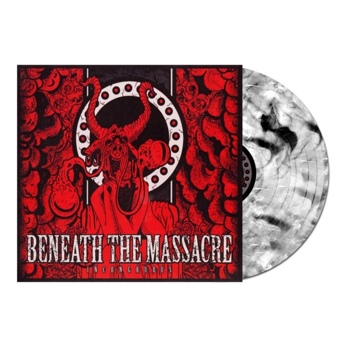 BENEATH THE MASSACRE - INCONGRUOUS (WHITE W/ BLACK SWIRL VINYL)