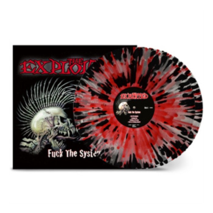 EXPLOITED - FUCK THE SYSTEM (CLEAR W RED & BLACK SPLATTER VINYL)