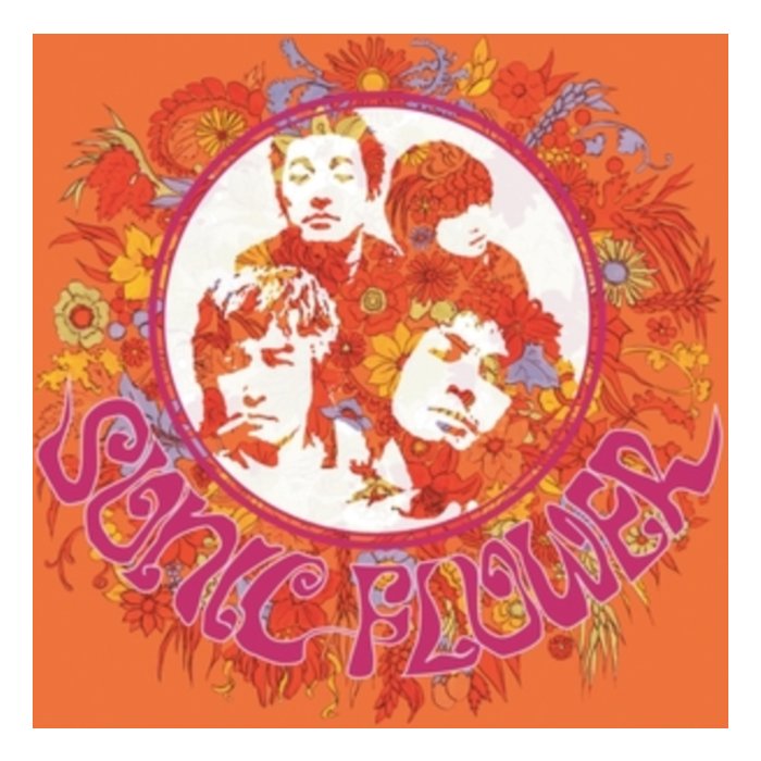 SONIC FLOWER - SONIC FLOWER (ORANGE TRANSPARENT BACKGROUND RED SPLATTER VINYL)