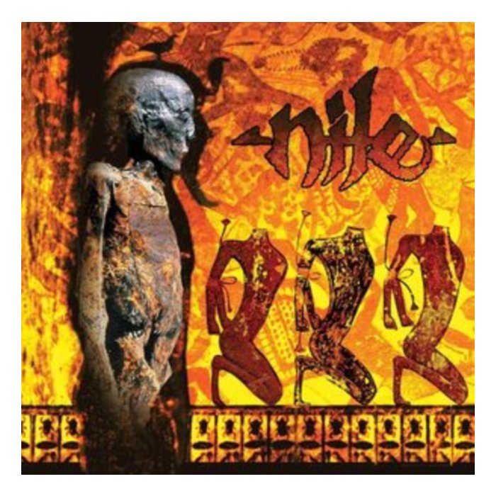 NILE - AMONGST THE CATACOMBS OF NEPHREN-KA (YELLOW W/ ORANGE SPINNERS & BLACK