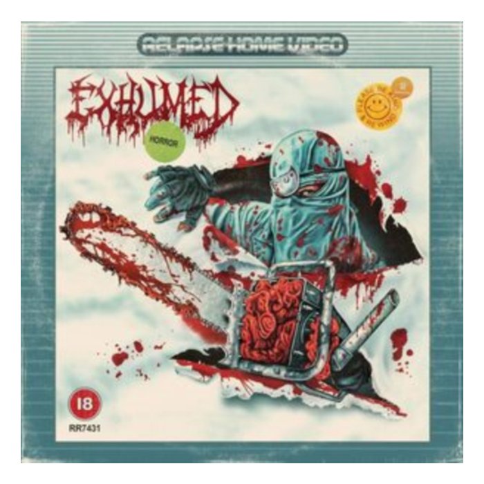 EXHUMED - HORROR (ELECTRIC BLUE & BLOOD RED QUAD WITH RED