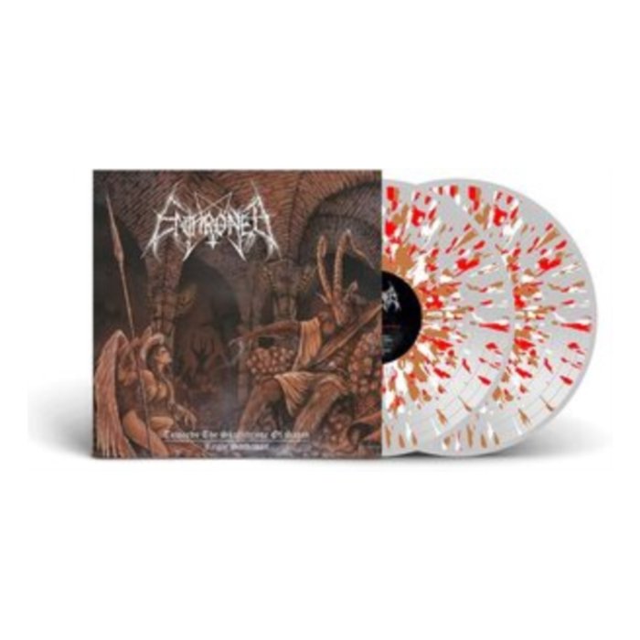 ENTHRONED - TOWARDS THE SKULLTHRONE / REGIE SATHANAS (CLEAR VINYL WITH BROWN/RED/WHITE SPLATTER VINYL)