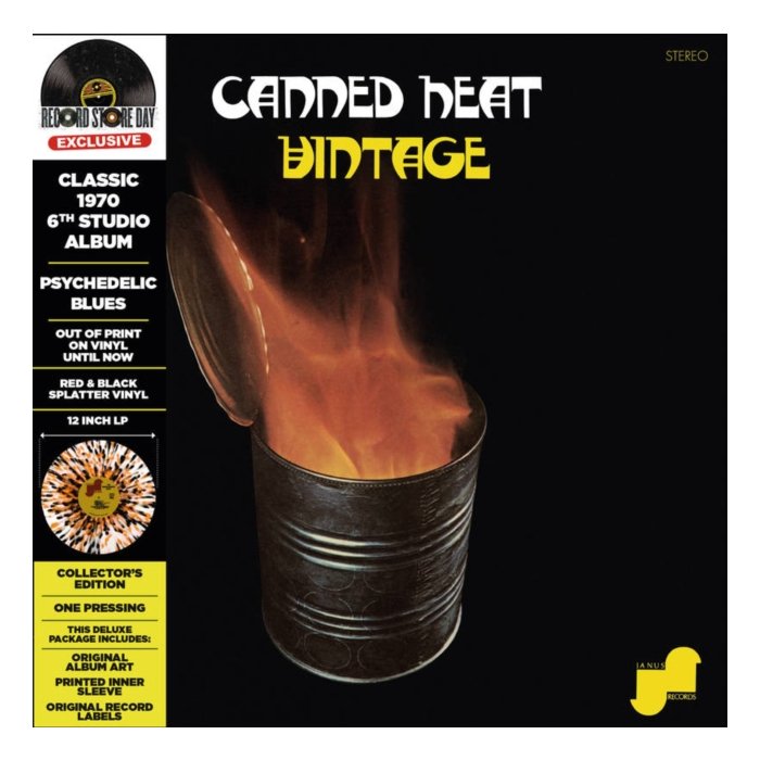 CANNED HEAT - VINTAGE (DELUXE/ORANGE/BLACK/WHITE PSYCHEDELIC SPLATTER VINYL) (RSD)