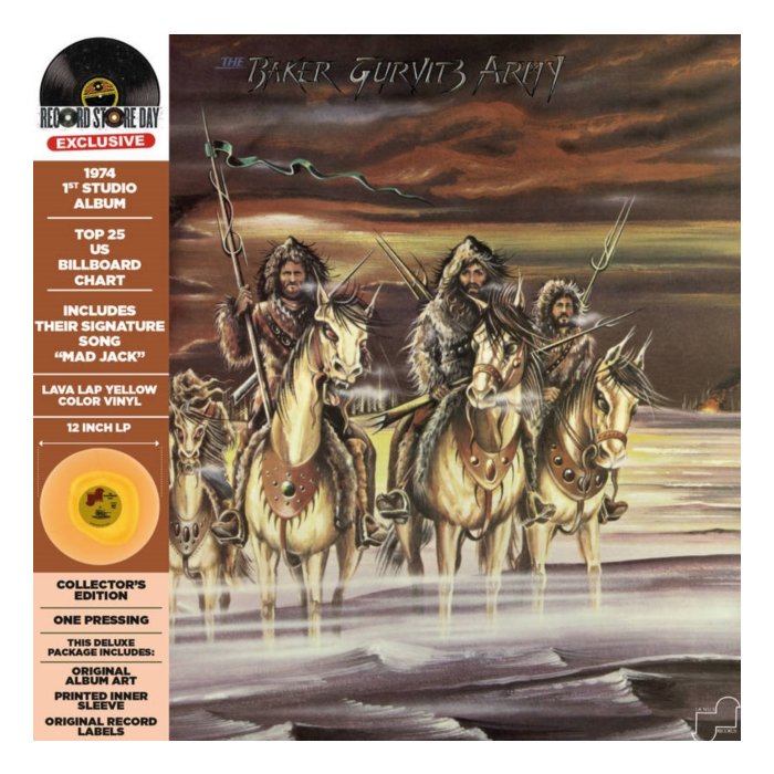 BAKER GURVITZ ARMY - BAKER GURVITZ ARMY (DELUXE/LAVA LAMP EFFECT CLEAR YELLOW/ORANGE VINYL) (RSD)