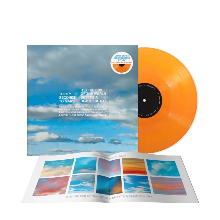 THIRTY SECONDS TO MARS - IT'S THE END OF THE WORLD BUT IT'S A BEAUTIFUL DAY (TANGERINE VINYL) (ALTERNATE COVER) (I)