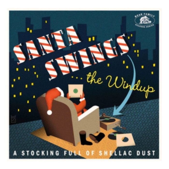 VARIOUS ARTISTS - SANTA SWINGS.. THE WINDUP- A STOCKING FULL OF SHELLAC DUST (RED VINYL)