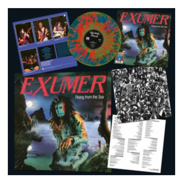 EXUMER - RISING FROM THE SEA (OLIVE GREEN/AQUA BLUE MIXED W/ RED SPLATTER VINYL)