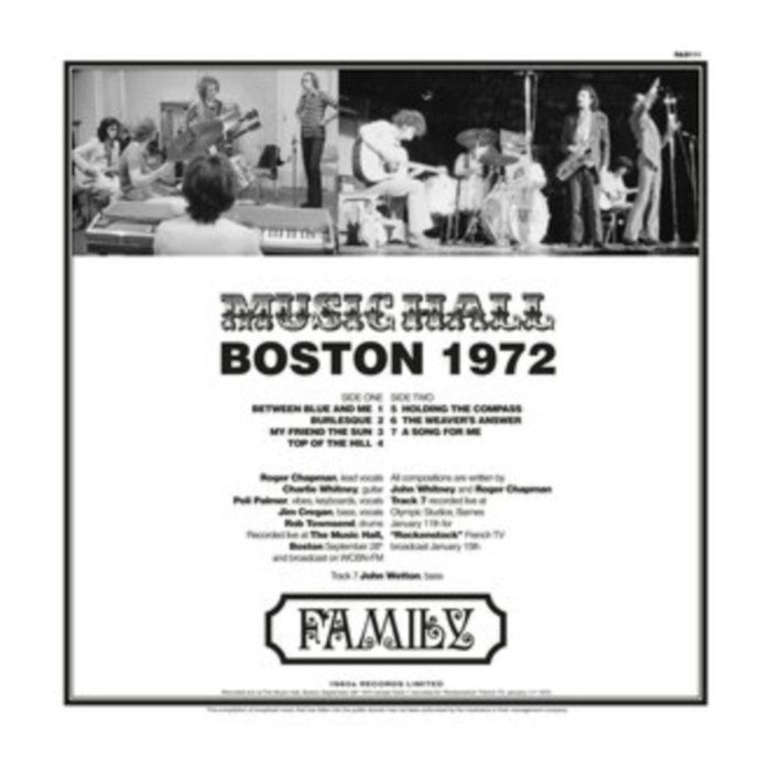 FAMILY - BOSTON MUSIC HALL 1972