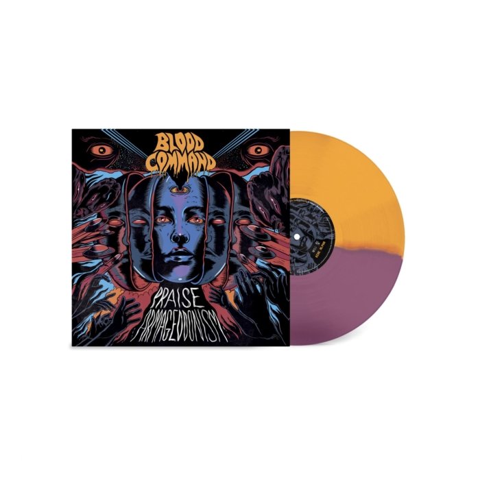 BLOOD COMMAND - PRAISE ARMAGEDDONISM (ORANGE / PURPLE HALF & HALF COLOUR VINYL) (I)