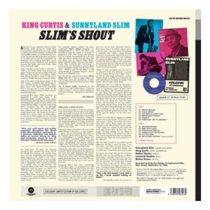 KING CURTIS & SUNNYLAND SLIM - KING CURTIS & SUNNYLAND SLIM (2 BONUS TRACKS/180G DMM REMASTER)