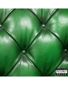 SONNYJIM X CAMOFLAUGE MONK - MONEY GREEN LEATHER SOFA