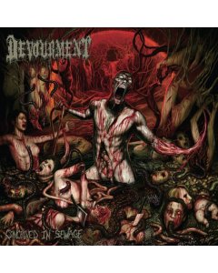 DEVOURMENT - CONCEIVED IN SEWAGE (SWAMP GREEN, RED & WHITE MERGE WITH SWAMP GREEN, RED & WHITE SPLATTER VINYL)