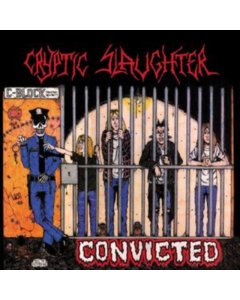 CRYPTIC SLAUGHTER - CONVICTED (BLACK ICE W/ RED, WHITE & CYAN BLUE SPLATTER)