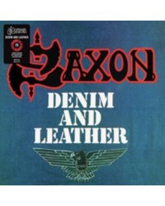 SAXON - DENIM & LEATHER (LIMITED/40TH ANNIVERSARY/RED & BLACK SPLATTER VINYL) (I)