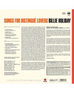 HOLIDAY,BILLIE - SONGS FOR DISTINGUE LOVERS +(2 BONUS TRACKS/LIMITED TRANSPARENT RED VINYL/180G/DMM)