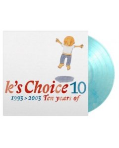 K'S CHOICE - 10 (1993-2003 TEN YEARS OF) (2LP/LIMITED/CRYSTAL CLEAR & BLUE MARBLED VINYL/180G/GATEFOLD/NUMBERED)