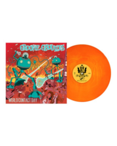 GROOVIE GHOULIES - WORLD CONTACT DAY (NEON YELLOW & NEON ORANGE GALAXY VINYL)
