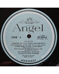 Preowned - Gustav Mahler, Otto Klemperer Conducting Philharmonia Orchestra And Philharmonia Chorus With Elisabeth Schwarzkopf And Hilde - Symphony No.2 In C Minor ("Resurrection")