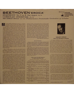 Preowned - Ludwig Van Beethoven - The Philharmonic Promenade Orchestra Conducted By Sir Adrian Boult - Symphony No. 3 In E Flat, "Eroica"