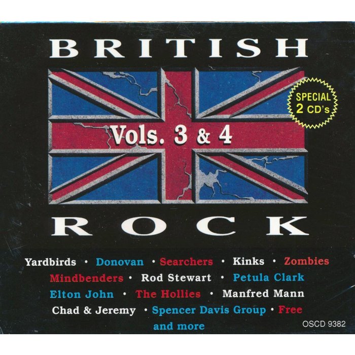 Rod Stewart, The Zombies, Manfred Mann, The Kinks, Etc. - British Rock Volumes 3 & 4 (20 tracks) (2xCD)