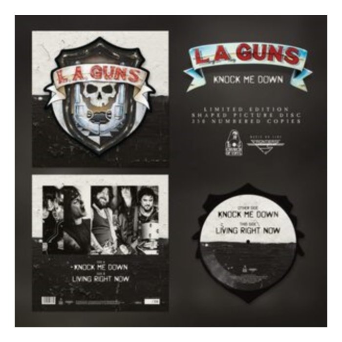 LA GUNS - KNOCK ME DOWN (SHAPED PICTURE DISC)