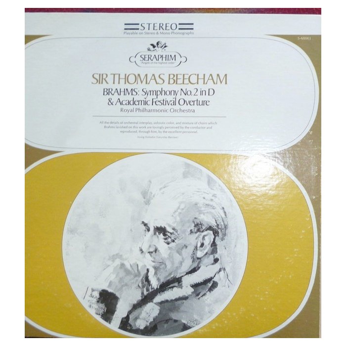 Preowned - Johannes Brahms / Sir Thomas Beecham, Royal Philharmonic Orchestra ‎– Symphony No. 2 In D / Academic Festival Overture