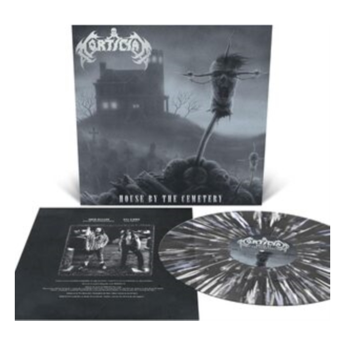 MORTICIAN - HOUSE BY THE CEMETERY (BLACK ICE WITH WHITE & BABY BLUE SPLATTER VINYL)