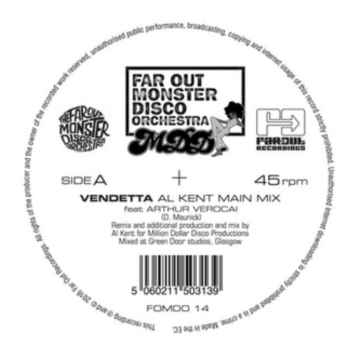 FAR OUT MONSTER DISCO ORCHESTRA / ARTHUR VEROCAI - VENDETTA (AL KENT REMIX)