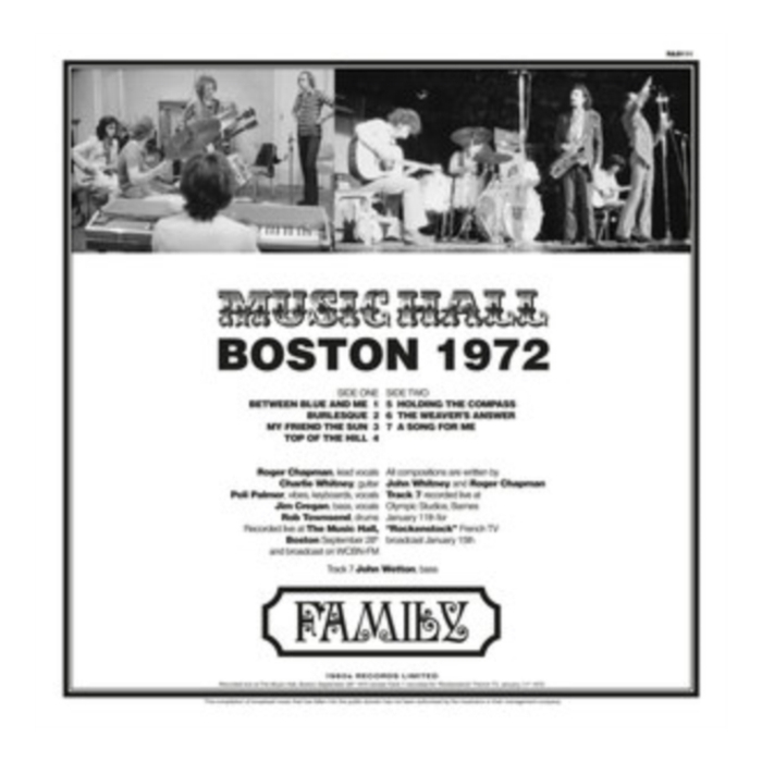 FAMILY - BOSTON MUSIC HALL 1972