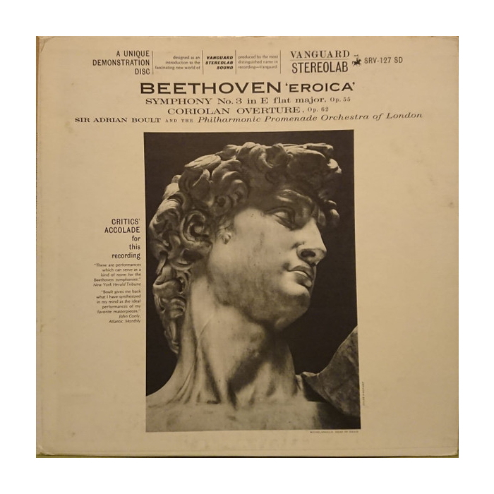 Preowned - Ludwig Van Beethoven - The Philharmonic Promenade Orchestra Conducted By Sir Adrian Boult - Symphony No. 3 In E Flat, "Eroica"