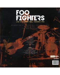 Foo Fighters - Live At Concert Hall, Toronto 1996 (clear vinyl)