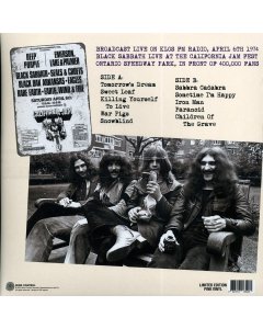 Black Sabbath - Live From The Ontario Speedway Park, April 6th 1974: KLOS-FM Broadcast (ltd. 500 copies made) (pink vinyl)