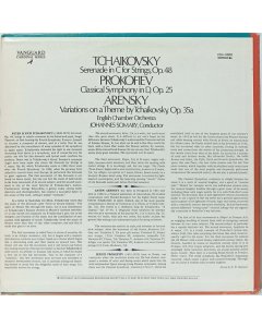 Tchaikovsky*, Prokofiev*, Arensky*, English Chamber Orchestra, Johannes Somary ‎– Serenade In C For Strings, Op. 48 / Classical Symphony In D, Op. 25 / Variations On A Theme By Tchaikovsky, Op. 35a