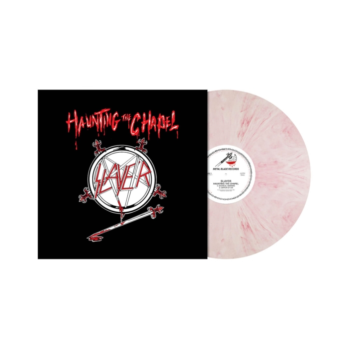 SLAYER - HAUNTING THE CHAPEL (RED & WHITE MARBLED VINYL)