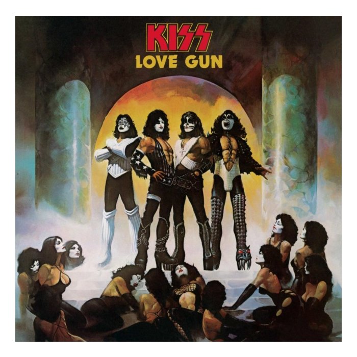 KISS - LOVE GUN (TANGERINE/AQUA SPLATTER VINYL)