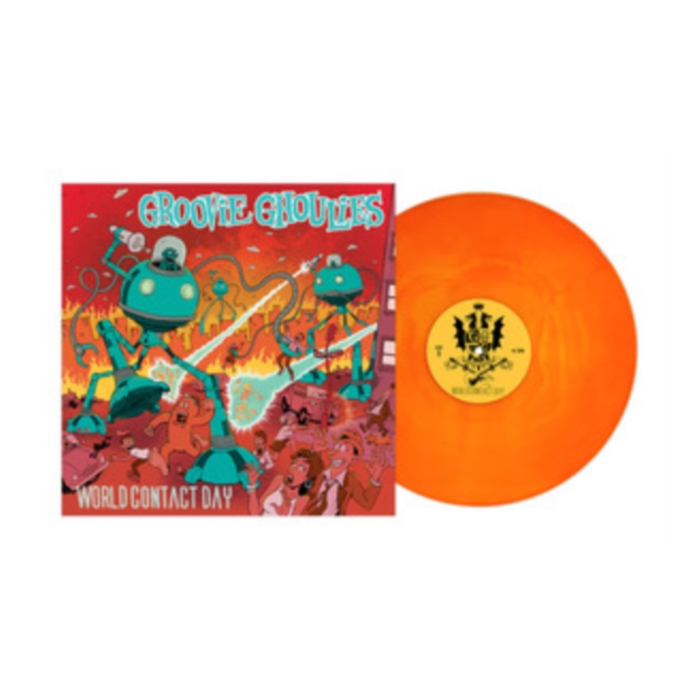 GROOVIE GHOULIES - WORLD CONTACT DAY (NEON YELLOW & NEON ORANGE GALAXY VINYL)