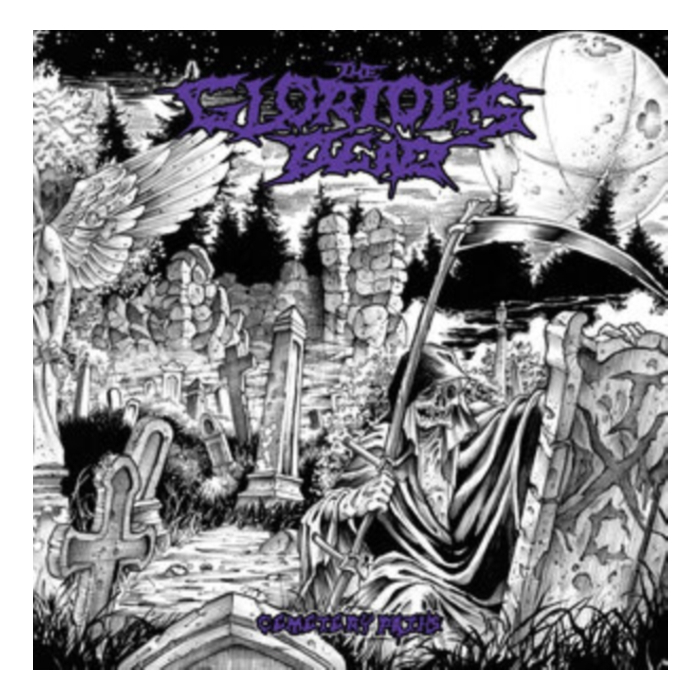 GLORIOUS DEAD - CEMETERY PATHS (PURPLE/BLACK WITH WHITE SPLATTERS)