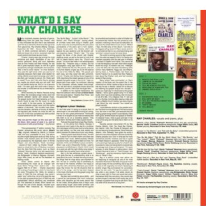 What I'D Say (Limited/Solid Red Vinyl/180G) - Ray Charles